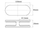 Rysunek techniczny - Uchwyt do szkła 45x109 mm łączący szlif